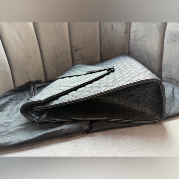 Saint Laurent Tri-Quilt Matelasse Envelope Bag - Picture 9 of 13